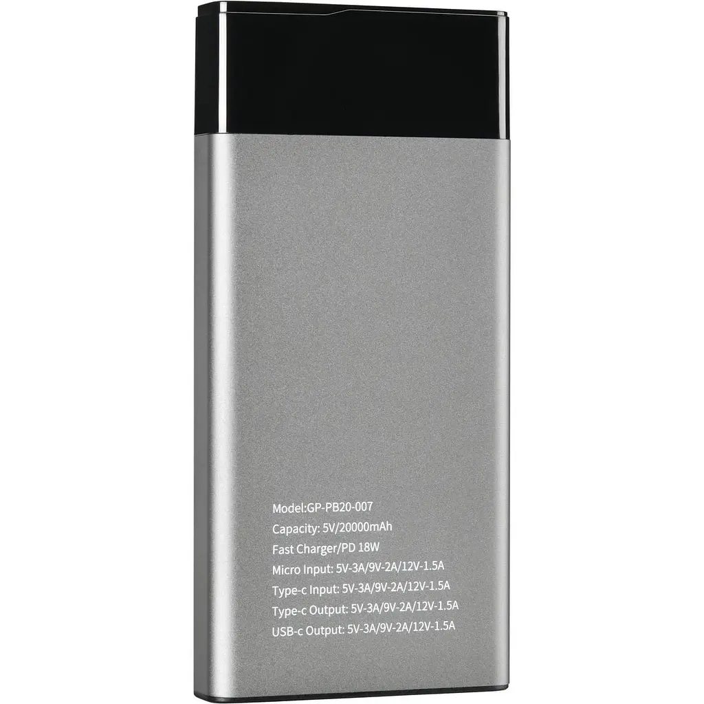 Додаткова батарея Gelius Pro Edge (V2PD) GP-PB20-007 20000mAh 2.1 A Grey - фото 2