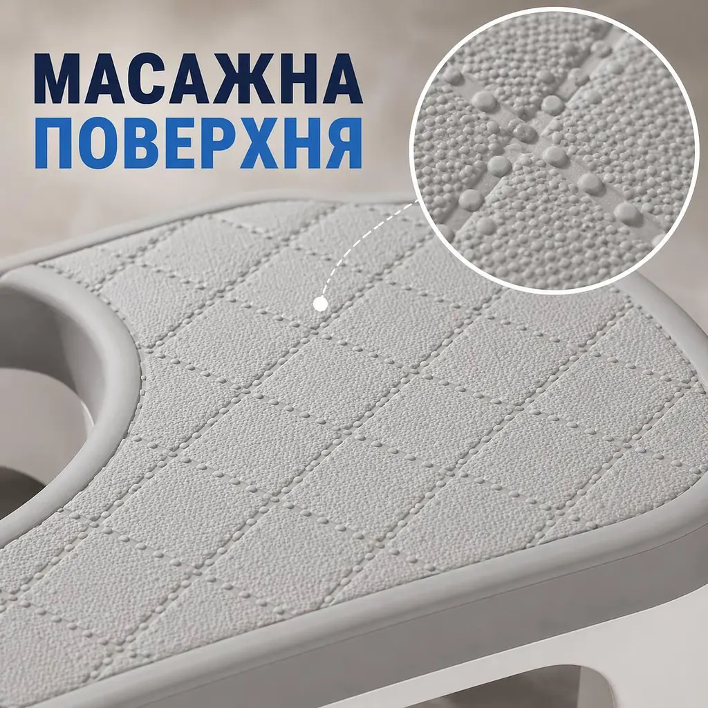 Стільчик-підставка дитячий - пластикова сходинка для ванної туалету умивальника та кухні сірий - фото 3