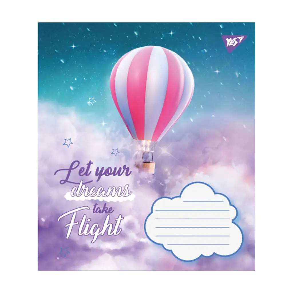 Зошит Yes Let your dreams 12 аркушів лінія (766947), в асортименті - фото 5