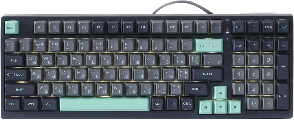 Клавіатура A4Tech Fstyler FS300 Panda Rock Climbing RGB Black - фото 3