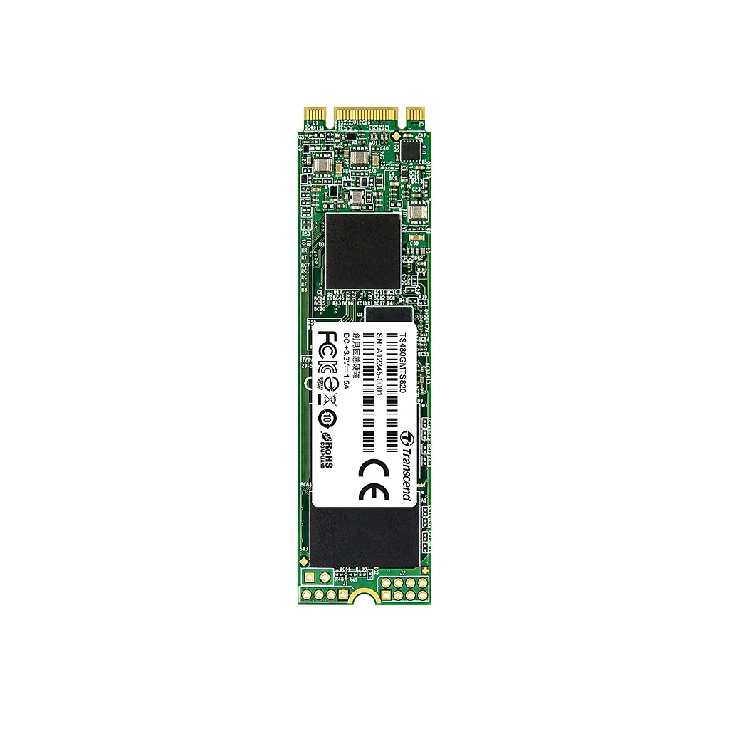 Твердотільний накопичувач M.2 480Gb, Transcend 820S, SATA3, 3D TLC, 530/480 MB/s (TS480GMTS820S) - фото 3