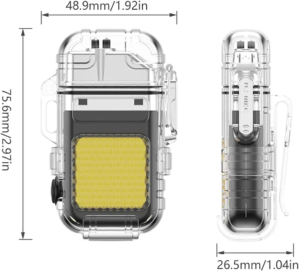 LED Ліхтар Запальничка Flas Hlight USB Type-C Синій - фото 2