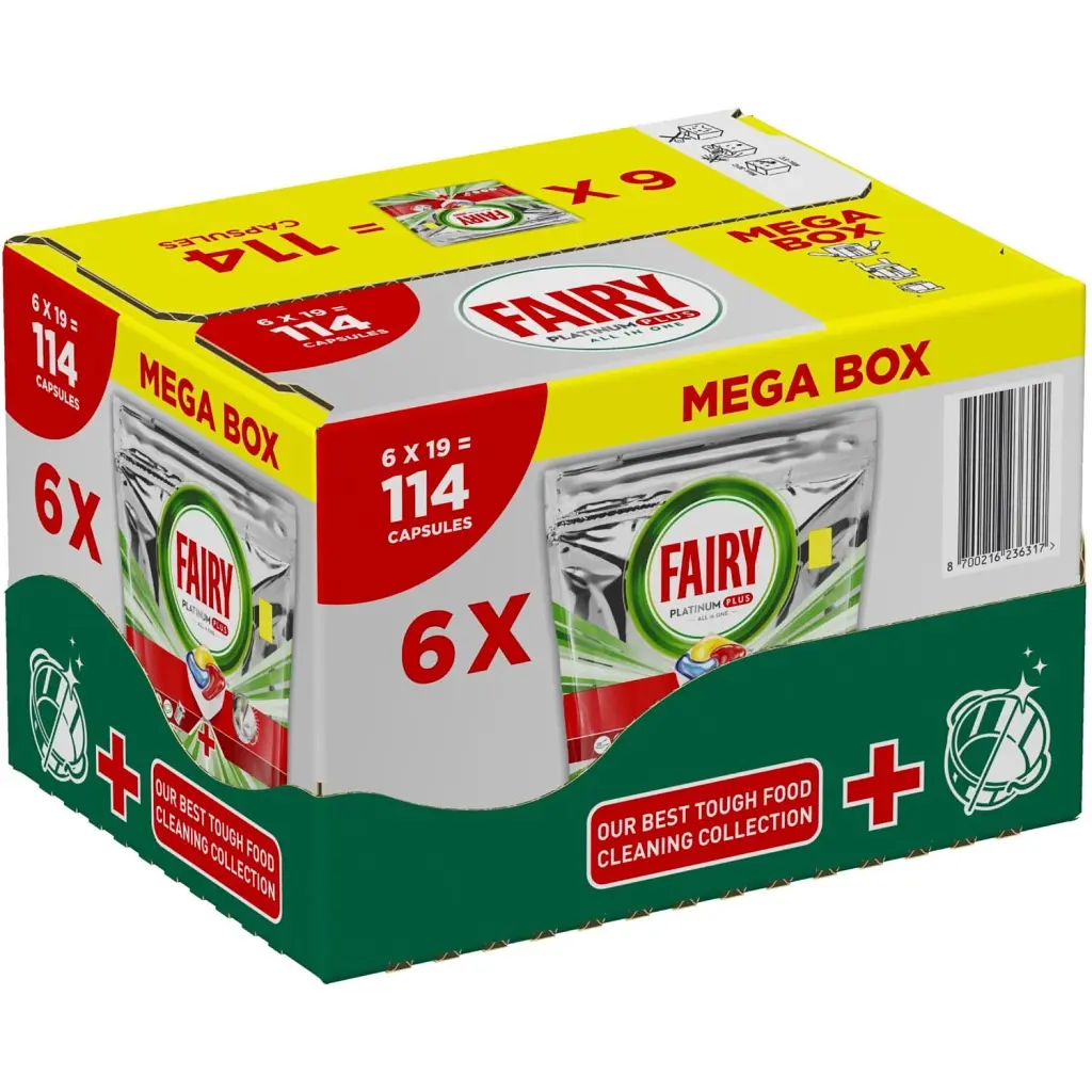 Таблетки для посудомийних машин Fairy Platinum Plus All in One Lemon 114 шт. (8700216236317)