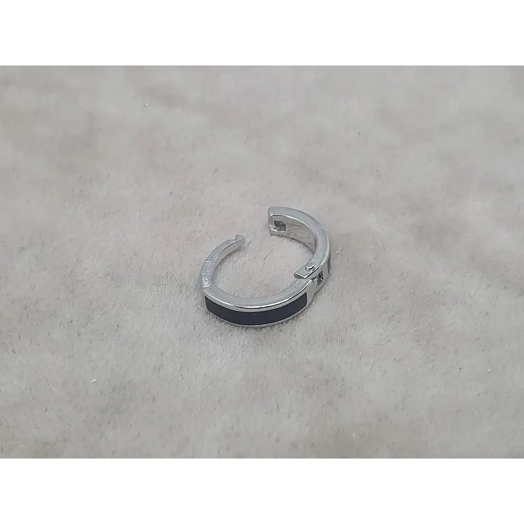 Золота моносережка Столична Ювелірна Фабрика з емаллю. 110653БЧЯ - фото 5