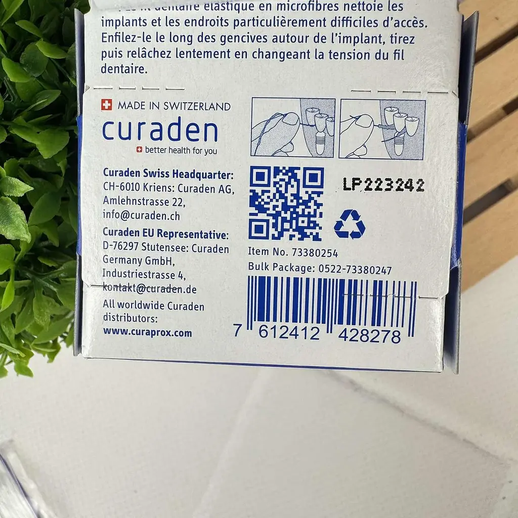 Нитка міжзубна нейлонова Curaprox Implant-saver DF 846 для імплантів, 30 м - фото 2