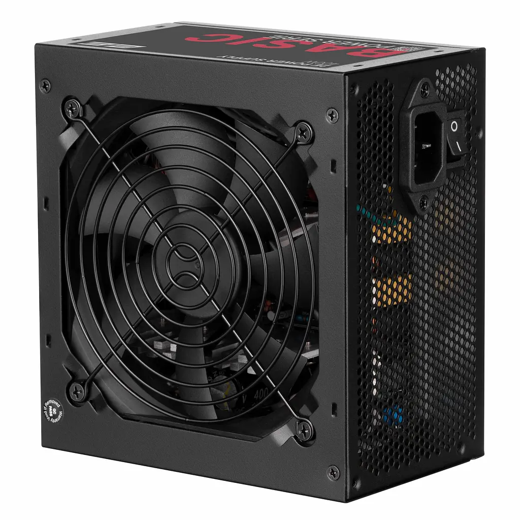 2E Блок живлення Basic Power (400W), 80%, 120мм, 1xMB 24pin(20+4), 1xCPU 8pin(4+4), 3xMolex, 4xSATA, 1xPCIe 8pin(6+2) - фото 4