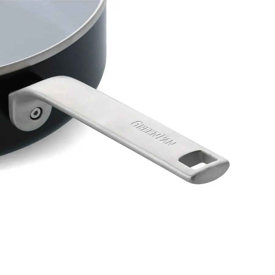 Сотейник с крышкой GreenPan Evolution 26 см 3,7 л с керамическим покрытием черный (CC007086-001) - фото 3