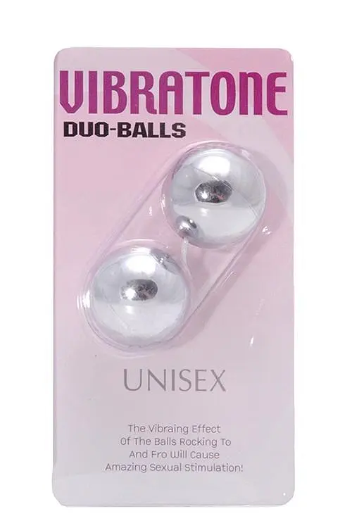 Вагинальные шарики Vibratone Unisex Duo Balls, 3.5 см, серебристый - фото 2