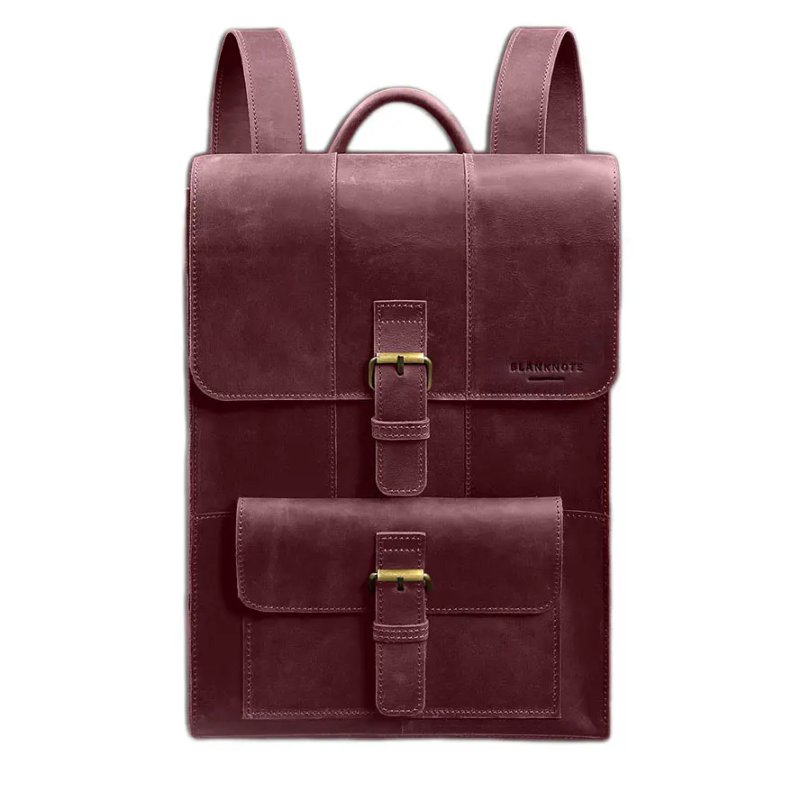 Шкіряний рюкзак Brit бордовий Crazy Horse - фото 6