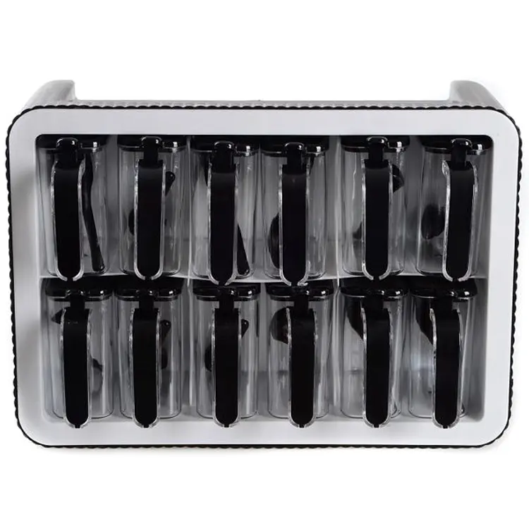 Набір спецівниць Violet House 0440 Spice Black White 12 шт. чорний (0440 BLACK WHITE 12 шт) - фото 3