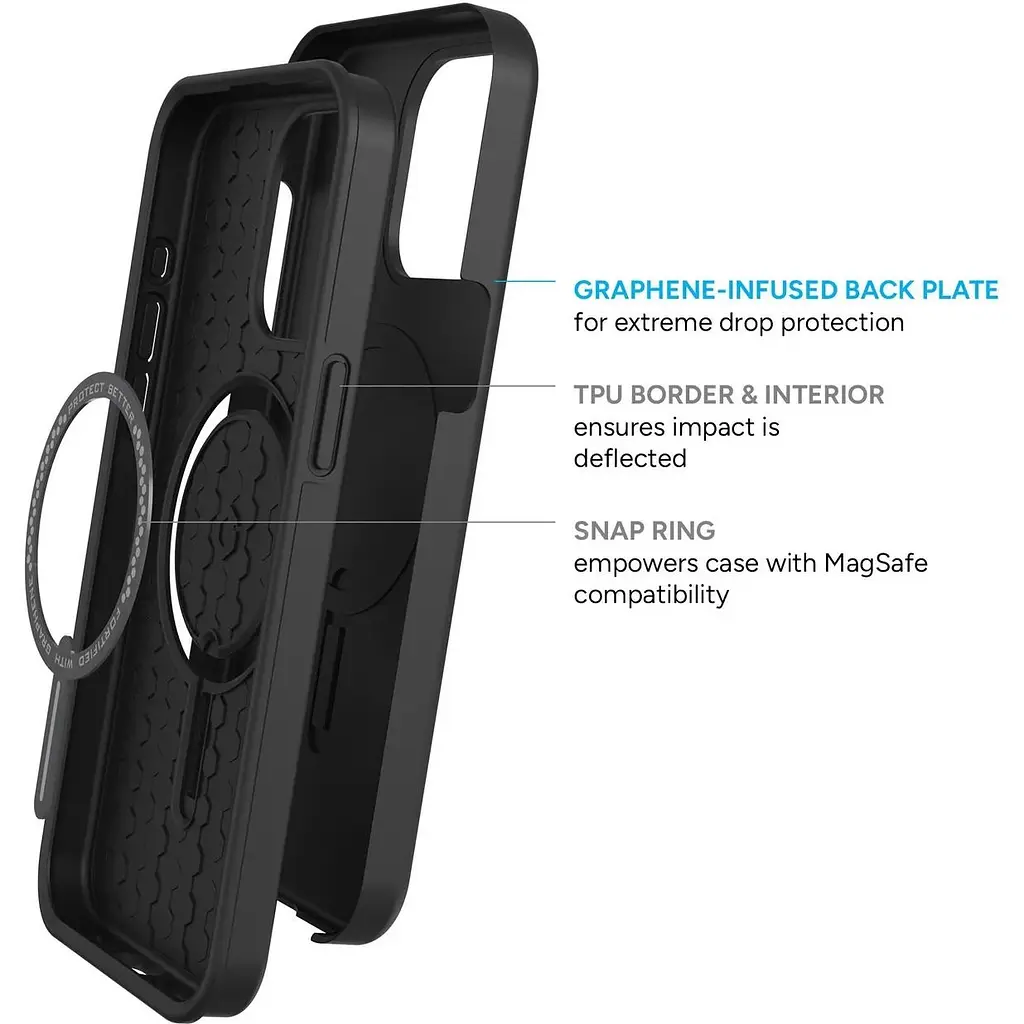 Противоударный чехол Gear4 Denali Snap MagSafe для iPhone 15 Pro Max (6.7") Black 702312719 - фото 6