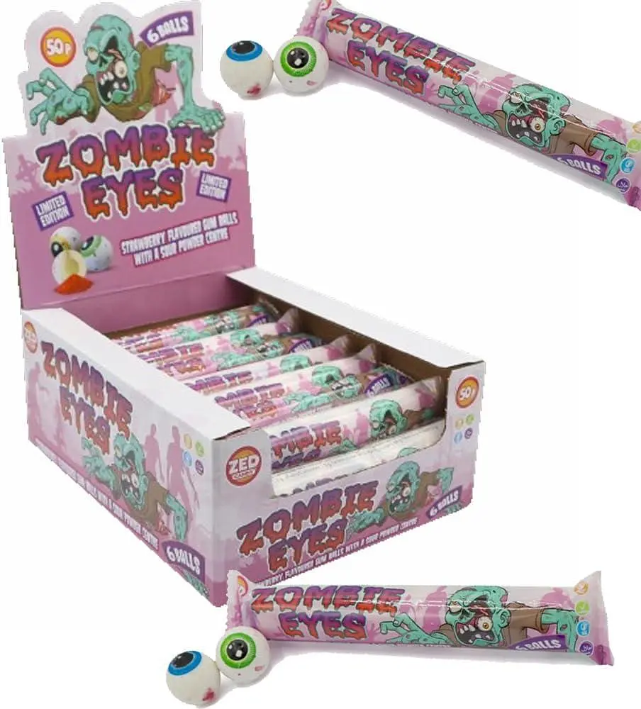 Жевательные резинки Zed Candy Zombie Eyes со вкусом клубники 6 шт 42г - фото 4