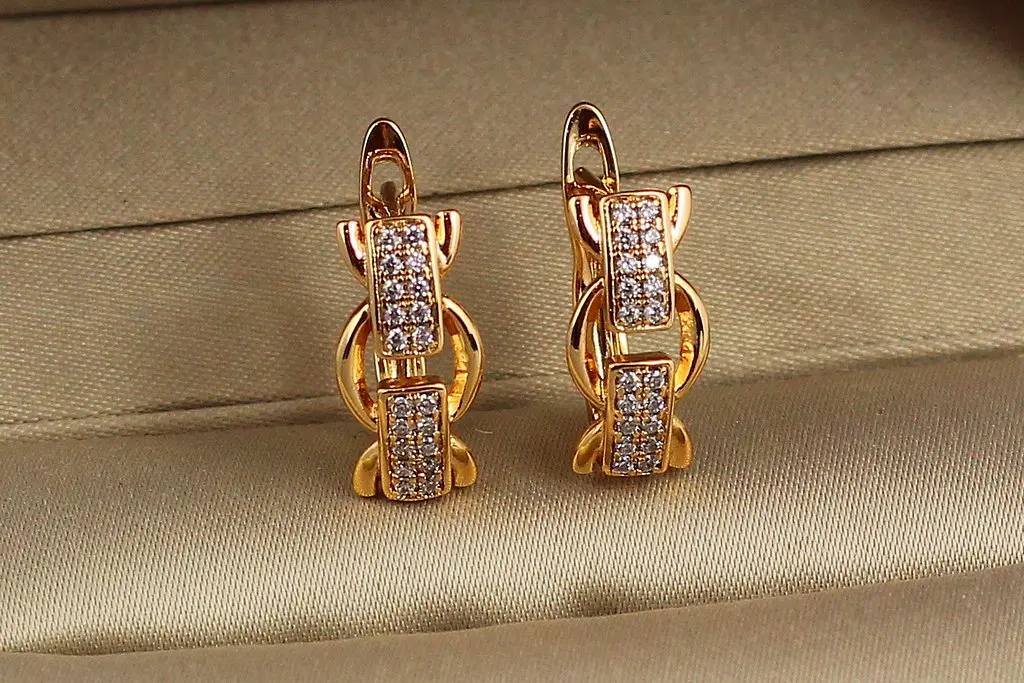 Сережки Xuping Jewelry цукерка 1.5 см золотисті - фото 2