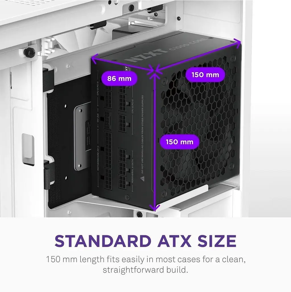 Блок живлення NZXT C1000W ATX 3.1 Black 80+ Gold (PA-0G3BB-EU) - фото 3