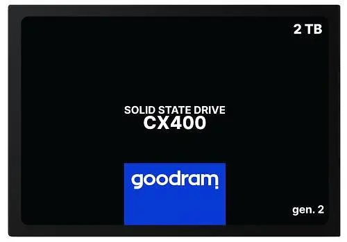 Твердотільний накопичувач SSD 2Tb, Goodram CX400 (Gen.2), SATA3, 2.5', TLC 3D, 550/500 МБ/с (SSDPR-CX400-02T-G2)