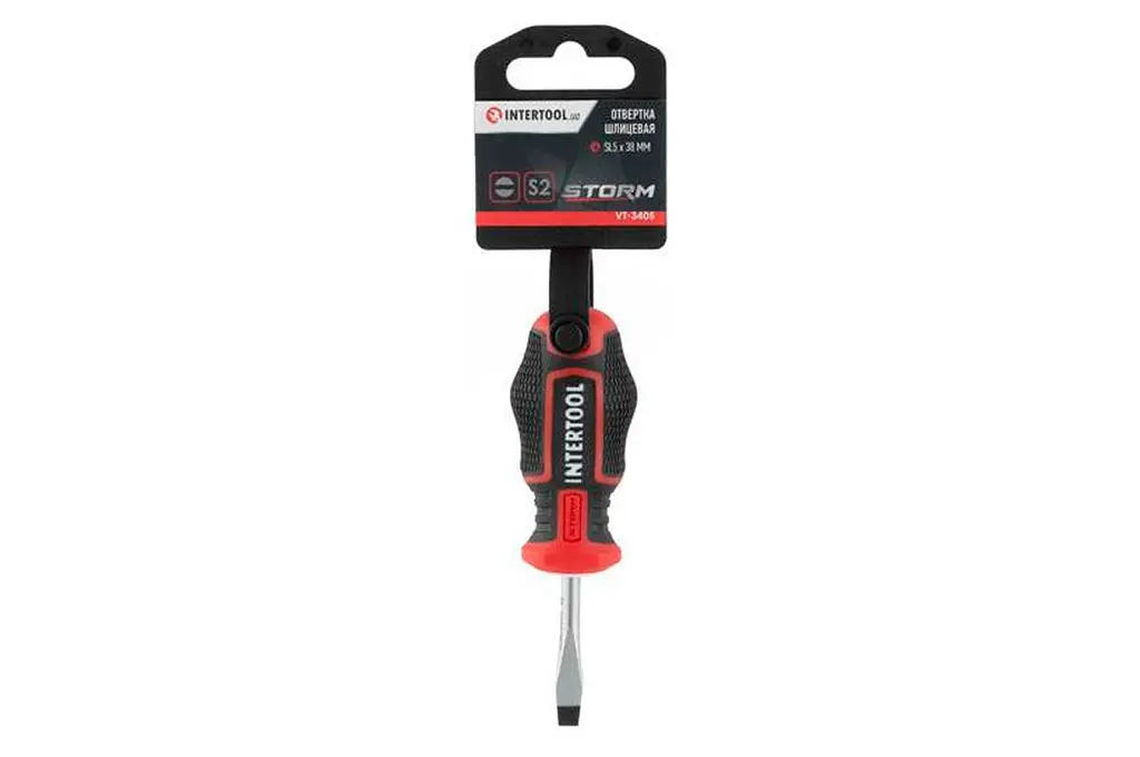 Отвертка плоская шлицевая Intertool SL5 x 38 мм Storm VT-3405 - фото 5