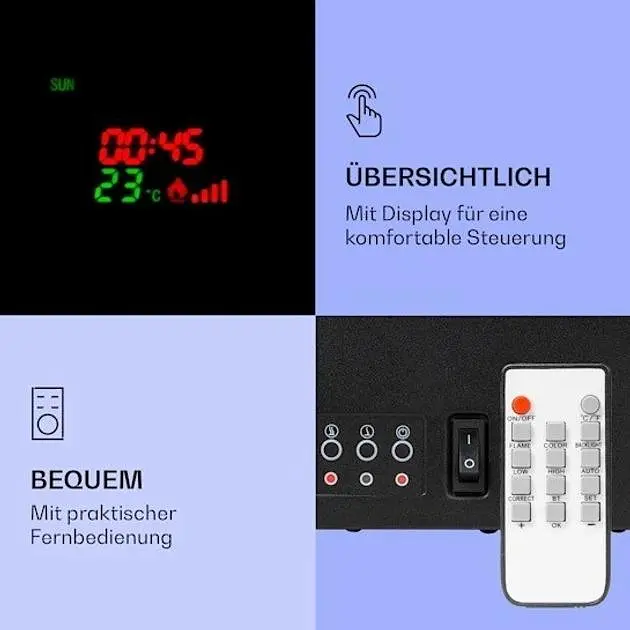 Камин электрический Klarstein Lausanne Lamington 2000W (10038006) - фото 4