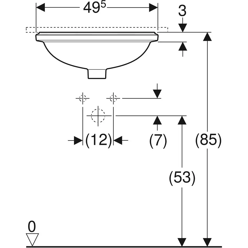 Раковина Geberit VariForm 49 500.751.01.2, Білий - фото 3