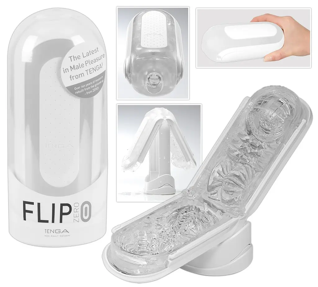 Мастурбатор Tenga Flip Zero інноваційний японський, 18 см (білий) - фото 10