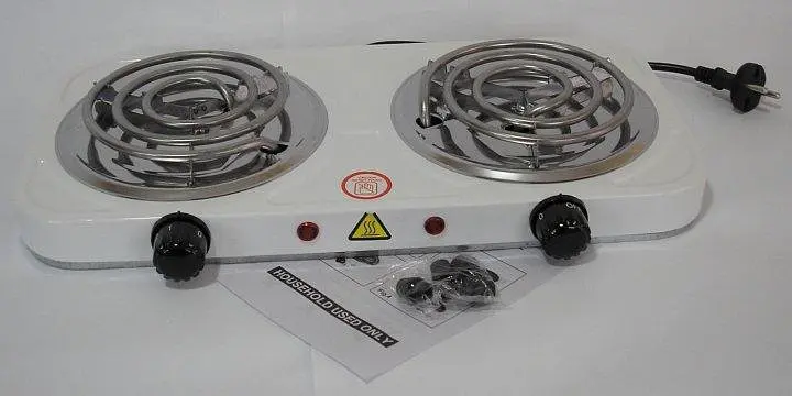 Електрична плита JX-2020B спіраль 2-комфорки 2000W - фото 5