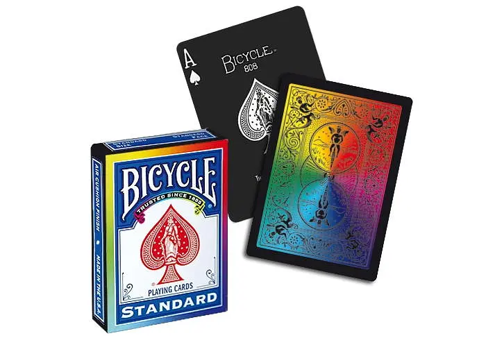 Карти гральні United States Playing Card Company Bicycle Rainbow (black) (02346) - фото 2