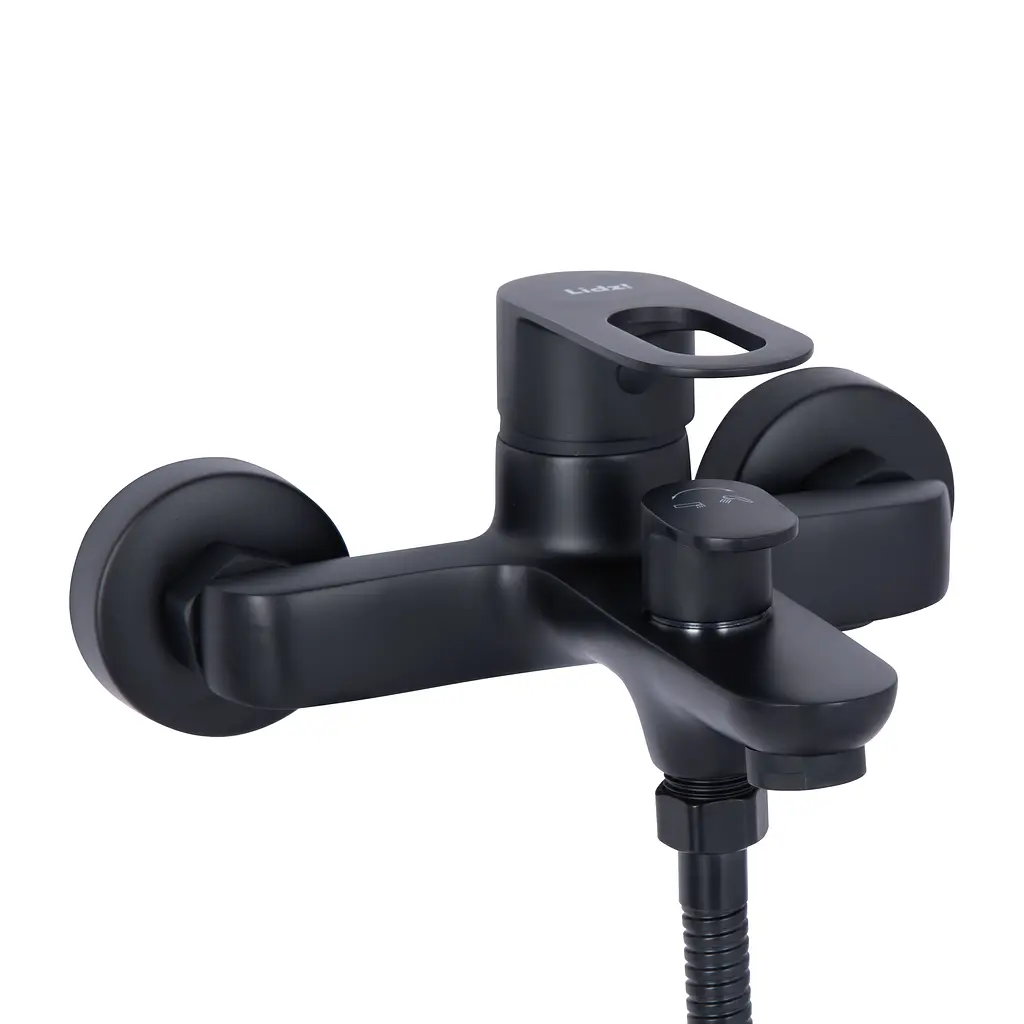 Змішувач для ванни Lidz Latwa 006 (з душовим гарнітуром) (k35) LDLAT006BLA45419 Black - фото 3