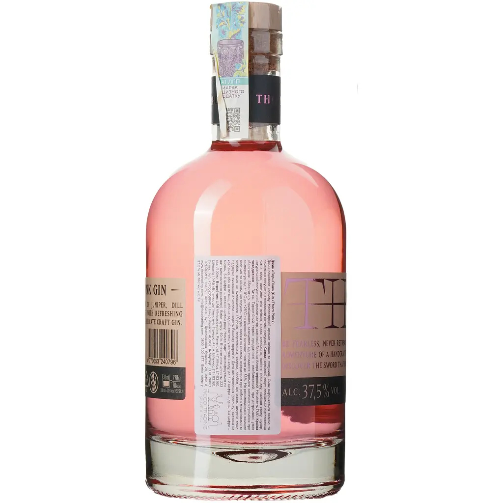 Джин Thorn Pink 37.5% 0.7 л (4770053240796) - фото 4