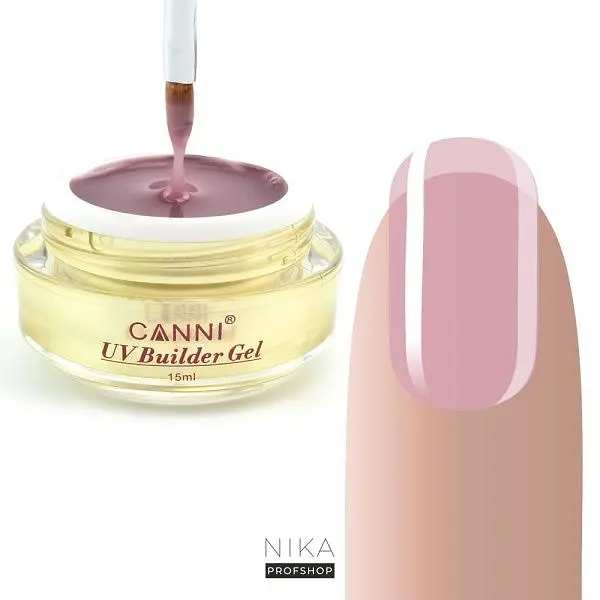 Конструирующий гель Canni 321 Soft Pink полупрозрачный 15 мл - фото 2