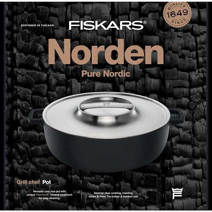 Чавунна каструля для гриля Fiskars Norden 6.5л (1066430) - фото 12