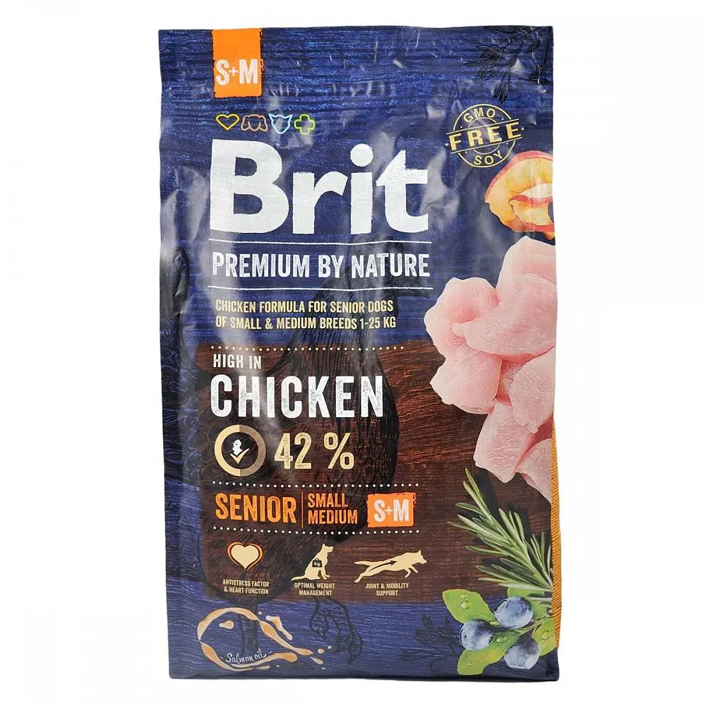 Сухой корм Brit Premium Senior S+M 3 кг для пожилых собак мелких и средних пород (весом от 1 до 25 кг) - фото 4