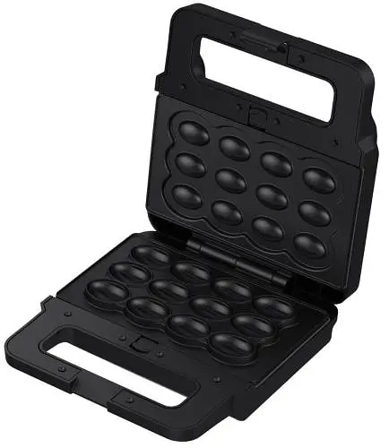 Мультимейкер Liberton LSM-5105 800 W 4в1 гриль трикутні сендвічі 4 шт бельгійські вафлі 2 шт горішки 12 шт антипригарне покриття індикатор живлення та готовності автоматичний контроль температури Black - фото 3