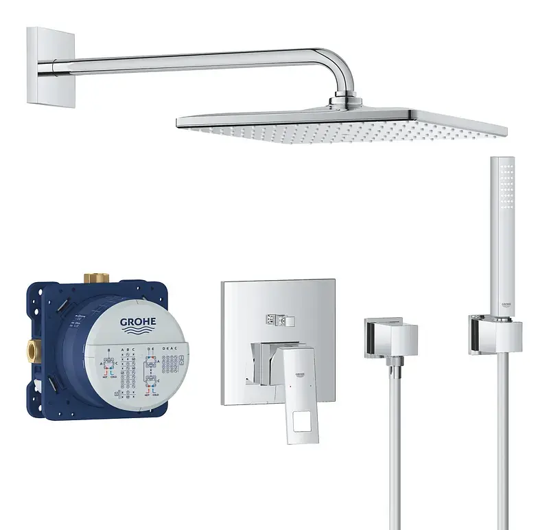Душова система прихованого монтажу Grohe Eurocube 25238000, Хром