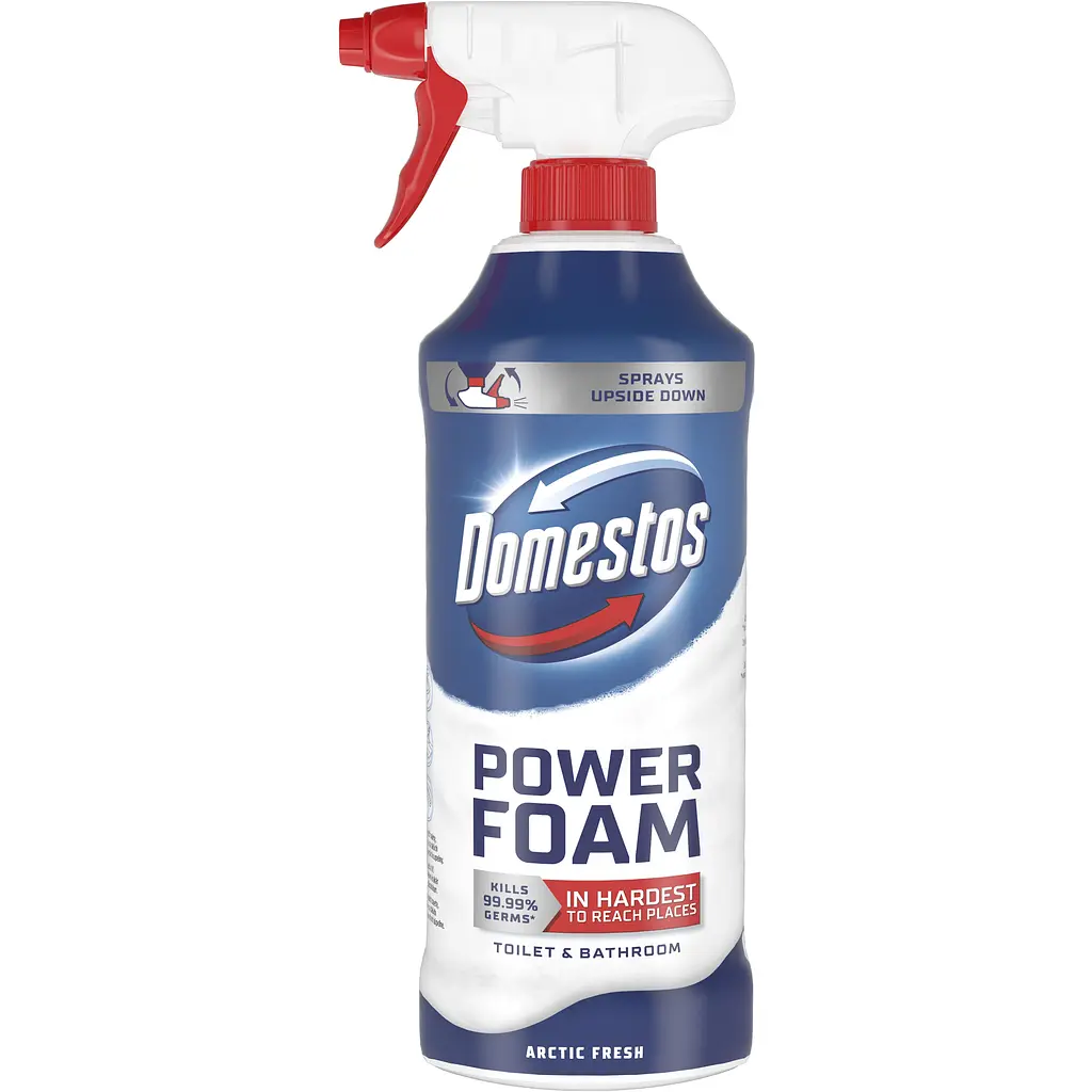 Спрей-піна для чищення унітазу та ванної Domestos Пауер Арктична свіжість 435 мл