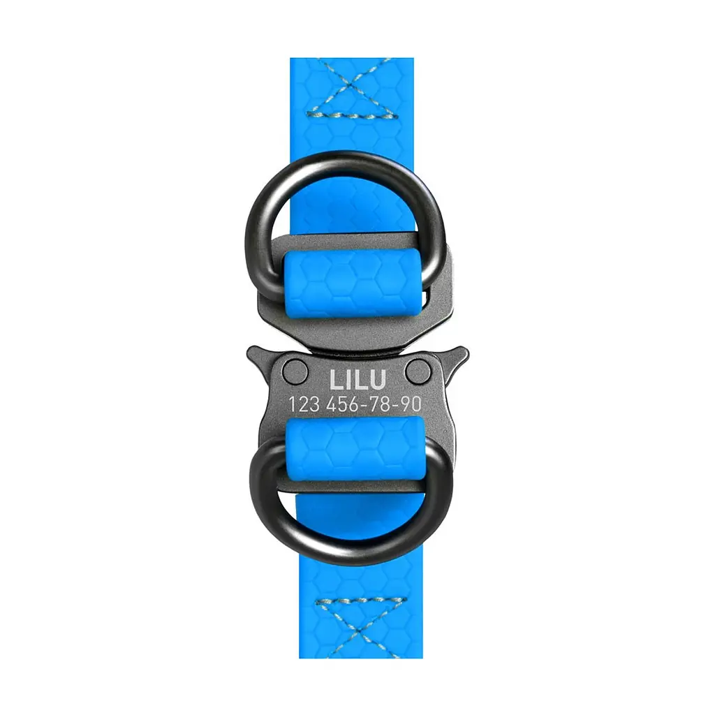 Шлея для собак WAUDOG Waterproof з QR паспортом L Ш 25 мм Д 60-90 см блакитна (27672) - фото 4