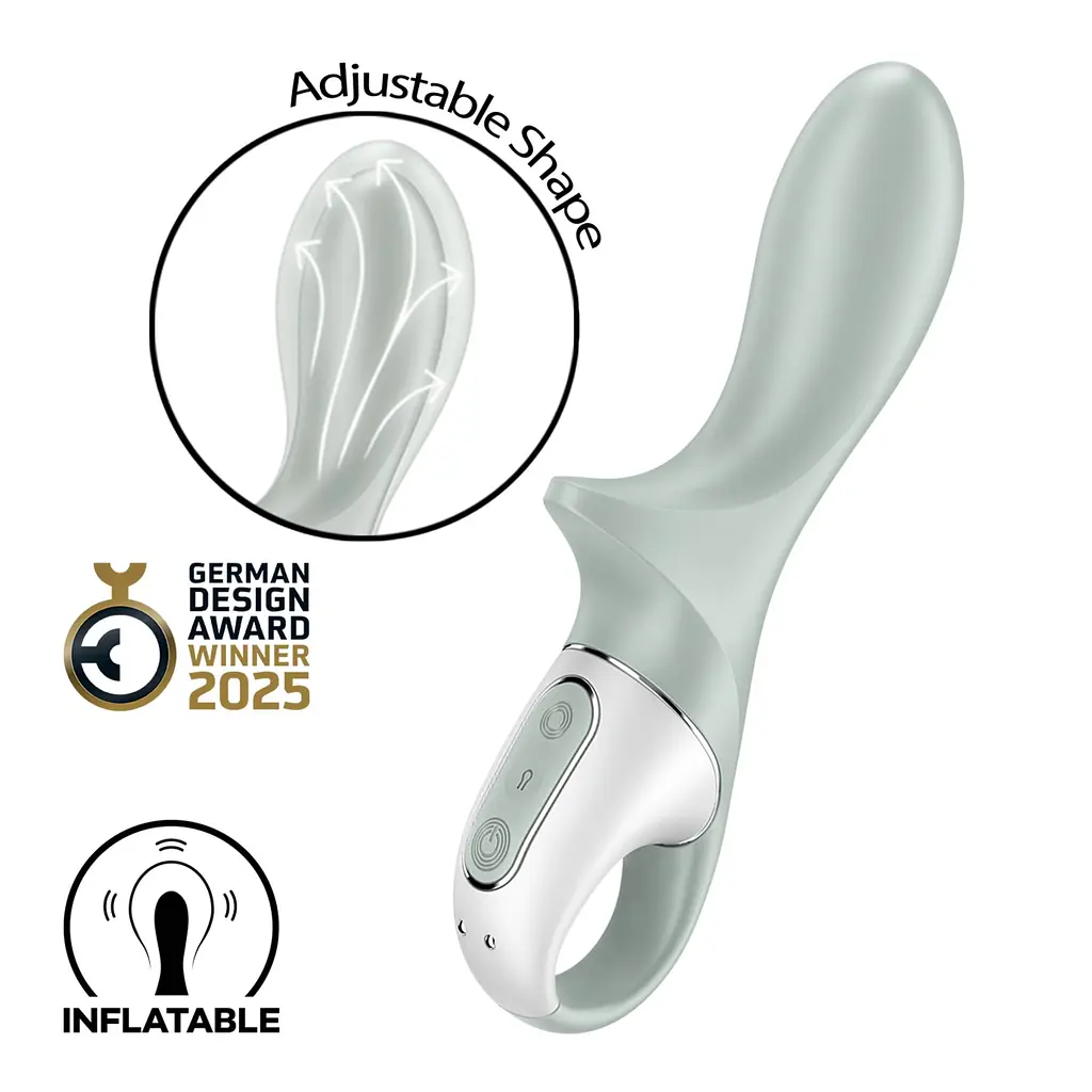 Анальний вібратор Satisfyer Air Pump Booty 3, 19 см (зелений) - фото 7