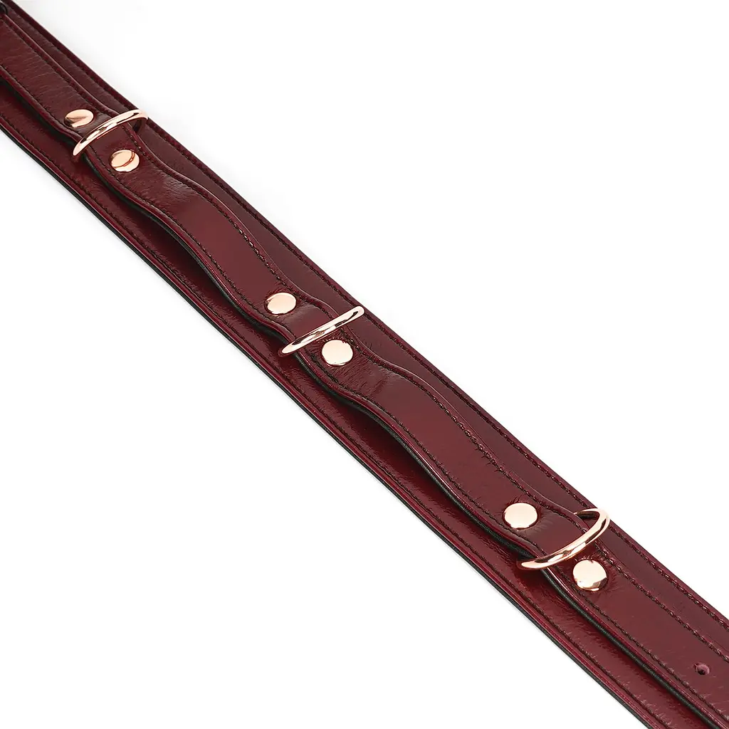 Фіксатори для стегон Liebe Seele Wine Red Thigh Cuffs L Size, натуральна шкіра - фото 6
