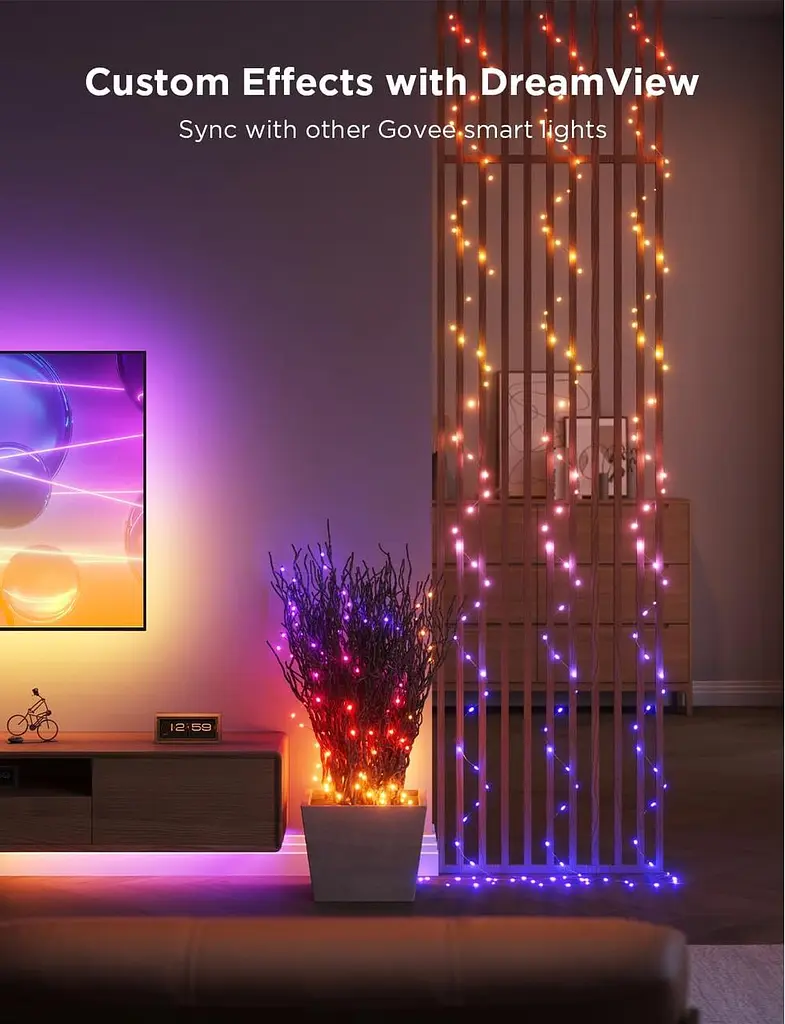 Гірлянда світлодіодна Govee RGBIC 20 м, 200 LED, IP65, керування через додаток - фото 5