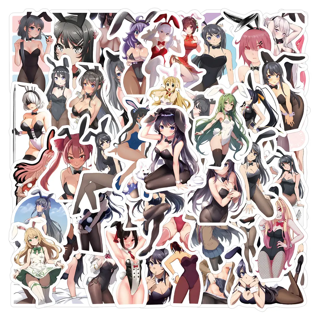 Стікерпак Цей дурних свин Набір наклейок GeekLand Rascal Does Not Dream of Bunny Girl Senpai 60 штук - фото 2