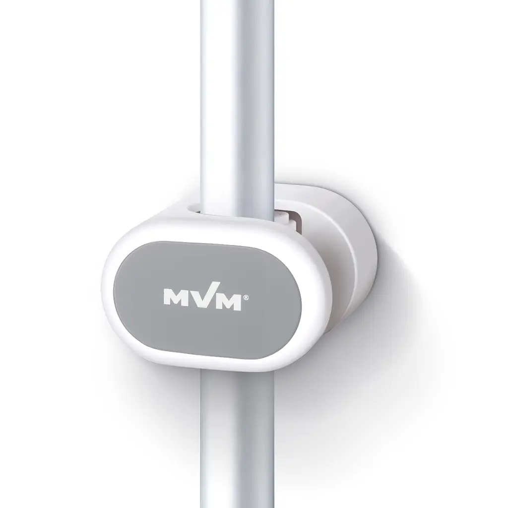 Держатель для швабры клейкий MVM My Home BP-19, белый с серым (BP-19 WHITE/GRAY) - фото 2