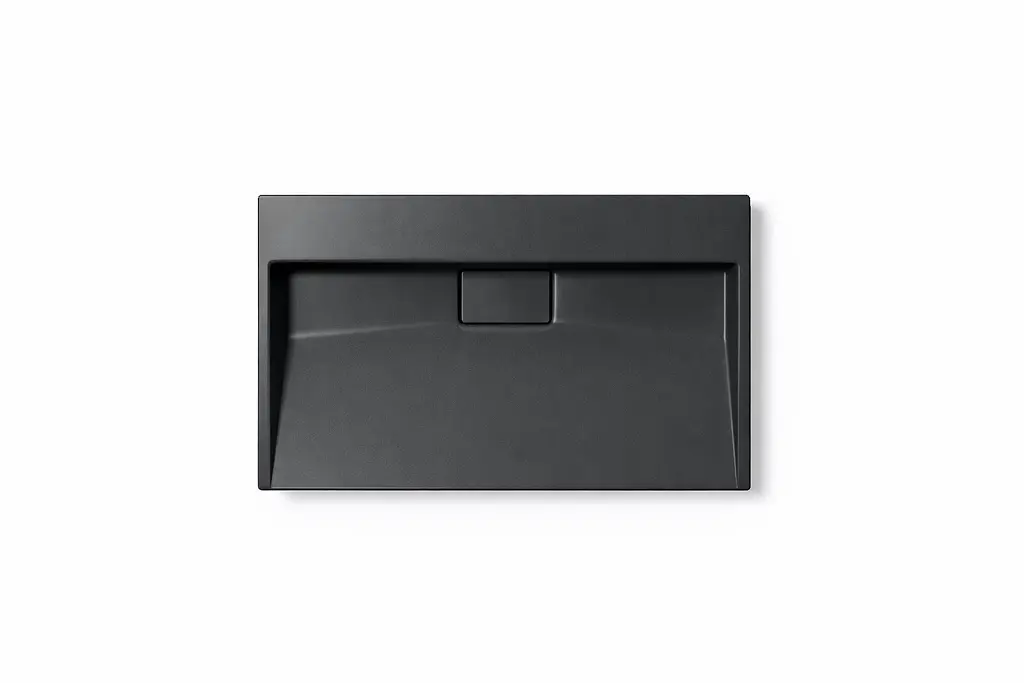 Умивальник VBI Este підвісний без отвору під змішувач 70x46 см black VBI-019912 - фото 3