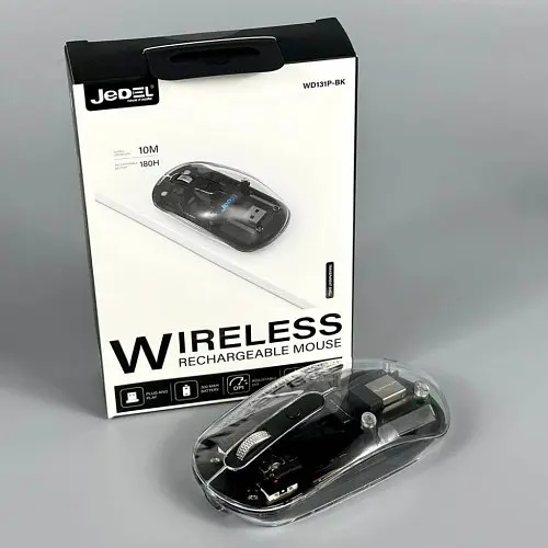 Комп'ютерний Мишка JEDEL WD131P Wireless 2.4G+BT чорний - фото 2