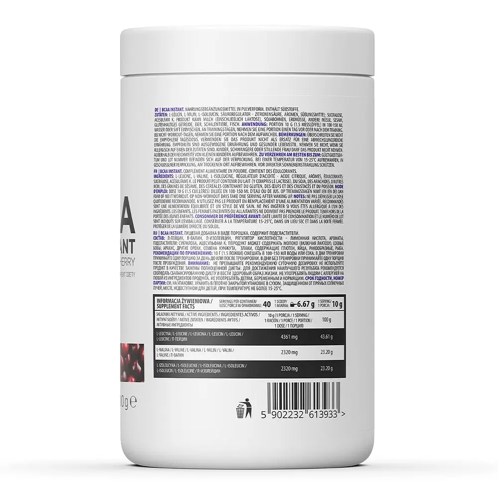 Амінокислота OstroVit BCAA Instant Вишня 400 г - фото 2