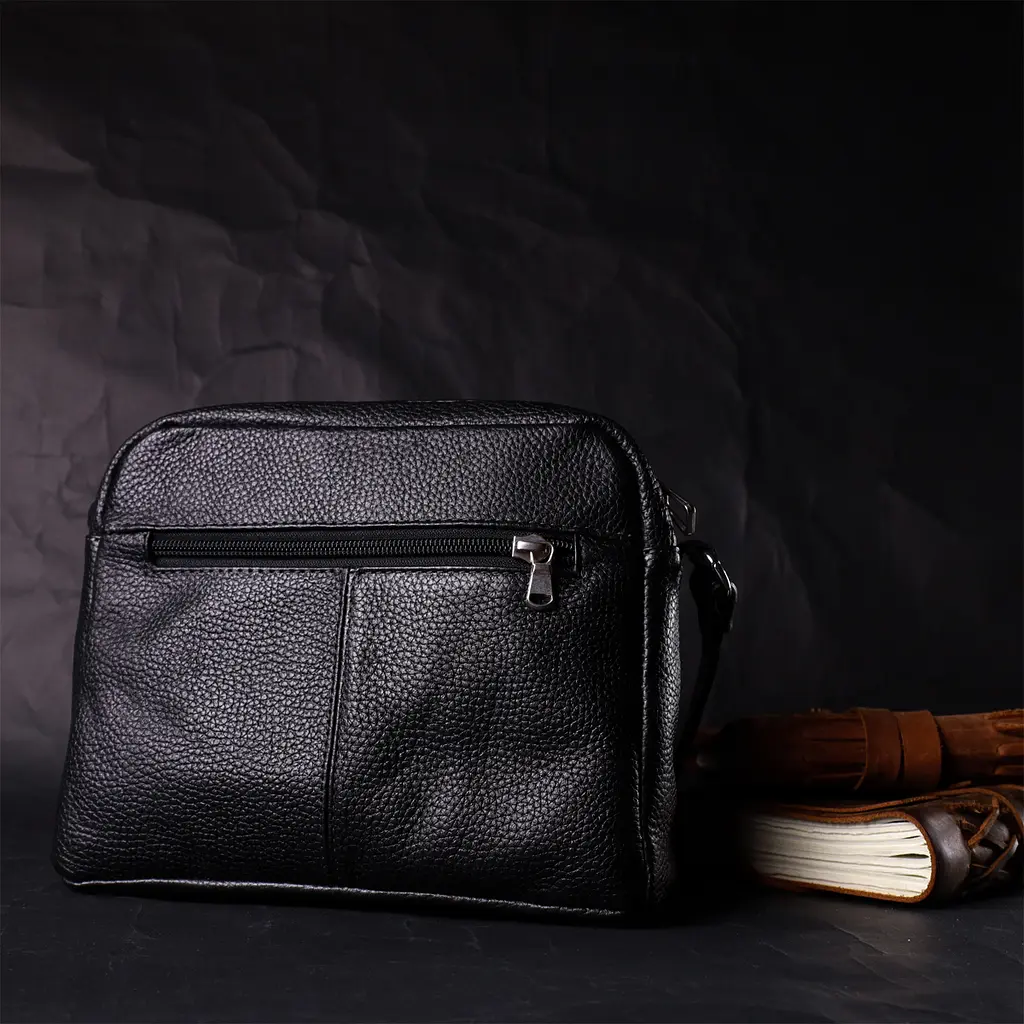 Шкіряна жіноча сумка Grande Pelle 23х17х7 см sum0023595 - фото 8