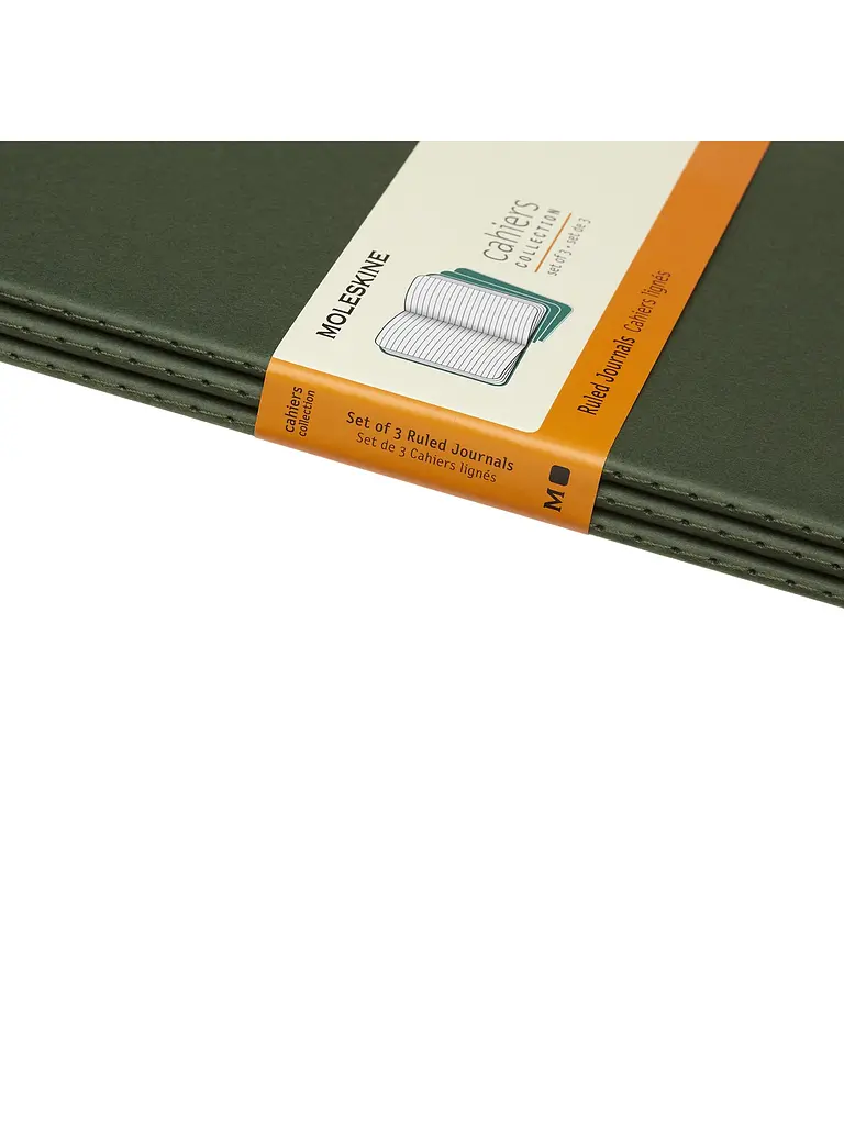 Записник Moleskine Cahier середній, Лінійка Зелений (CH016K15) - фото 5
