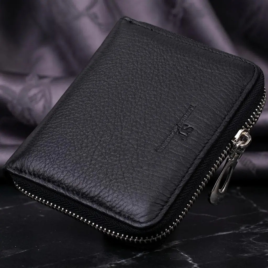 Відмінний жіночий гаманець з натуральної шкіри ST Leather 22449 чорний - фото 11