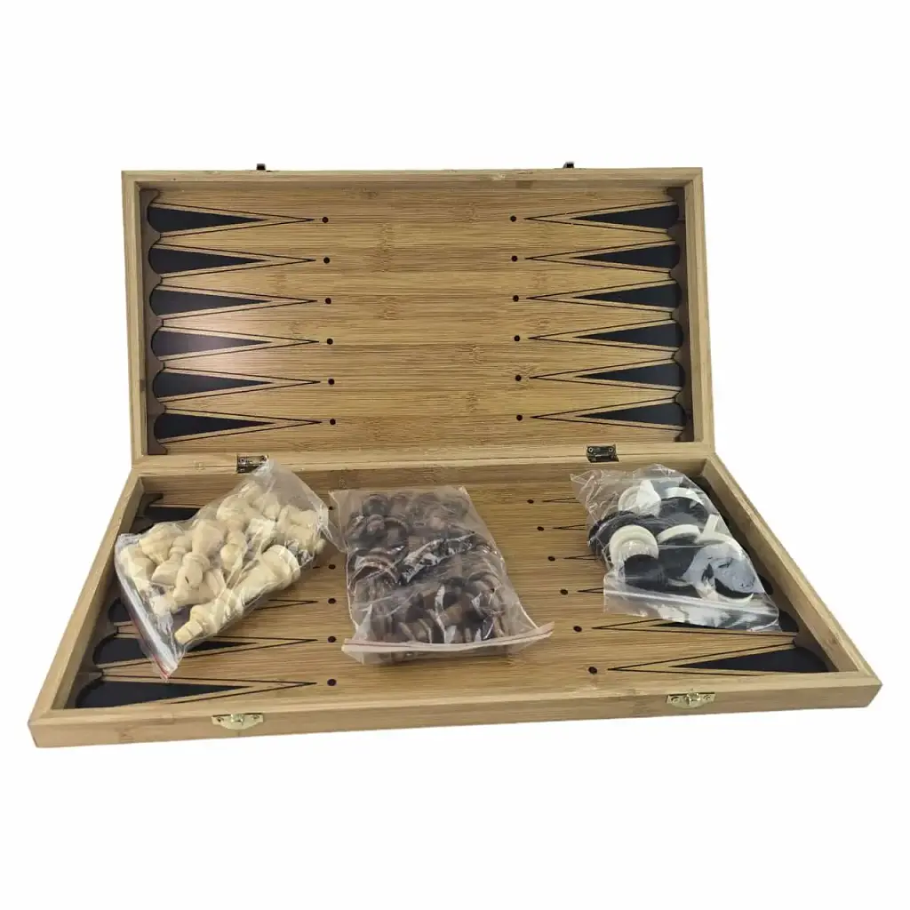 Игровой набор нарды, шахматы, шашки 47.5х47.5х2 см - фото 3