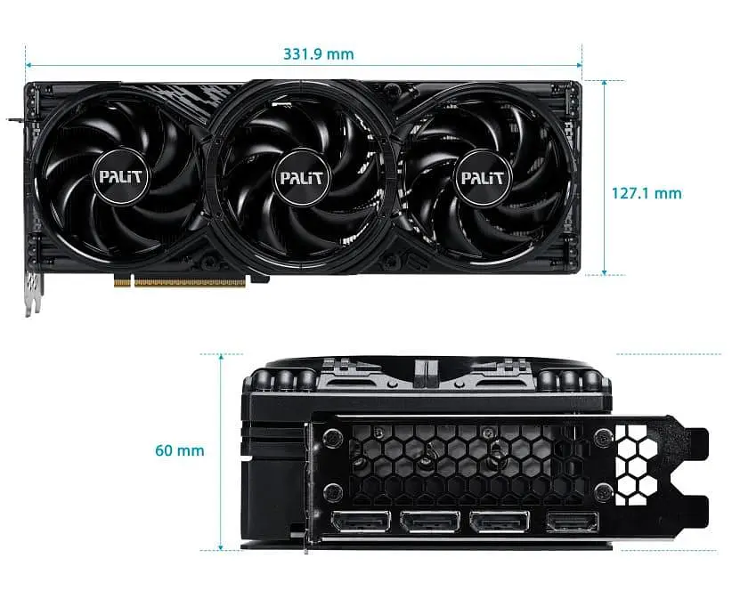 Відеокарта Palit RTX 5080 16GB GamingPro V1 (NE75080019T2-GB2031Y) (GDDR7, 256 bit, PCI-E v5.0 x16) - фото 7