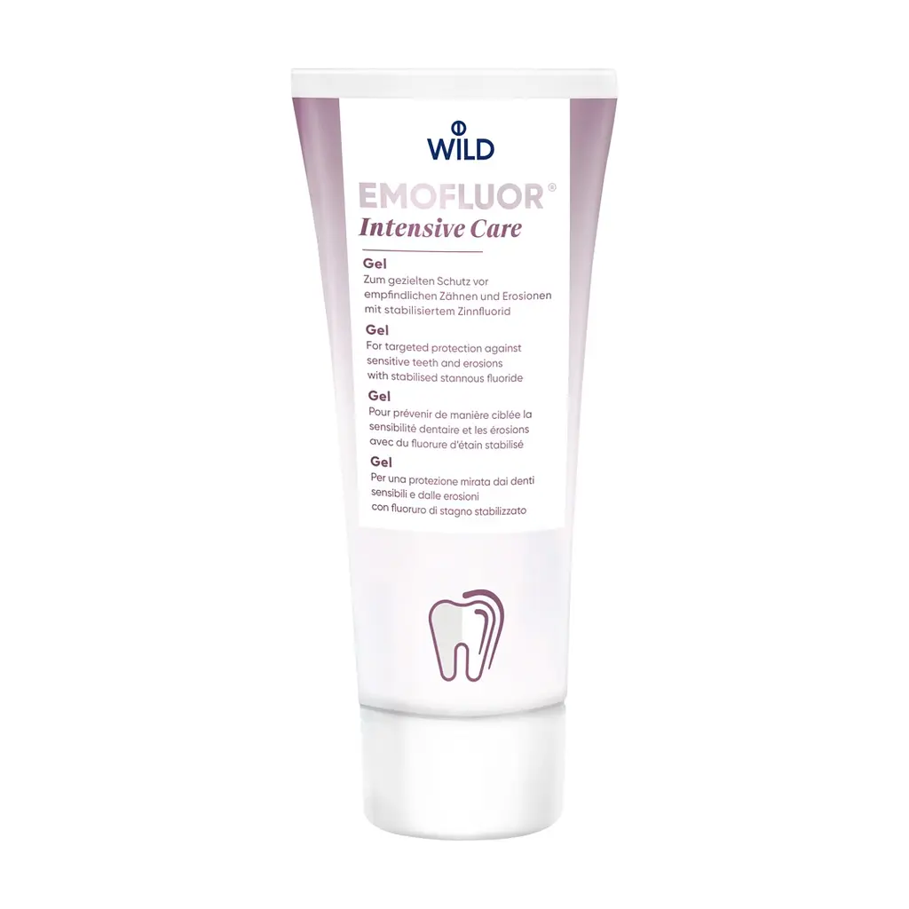Гель для ротової порожнини Dr. Wild Emofluor Intensive зі стабілізованим фторидом олова 75 мл (7611841701754)