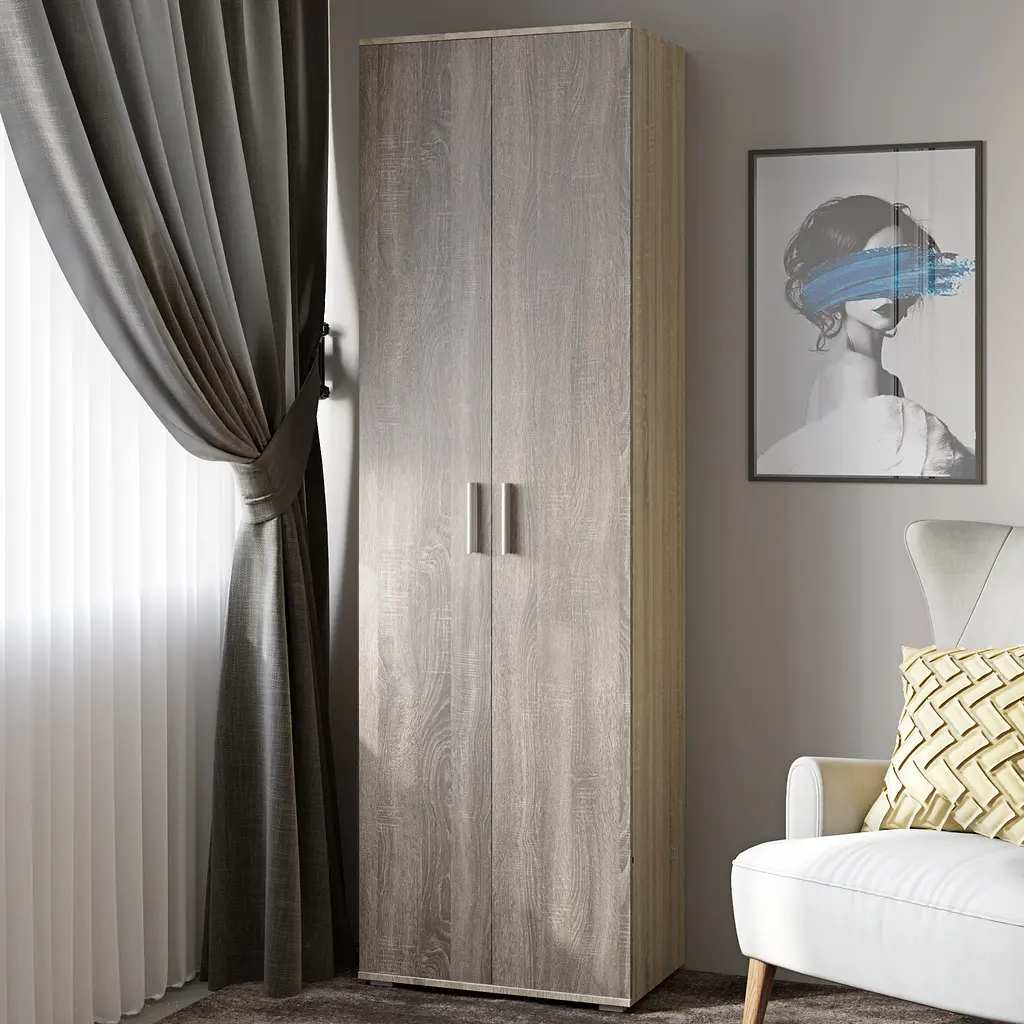 Шафа Еверест ШП-1 2-х дверна Сонома/Трюфель (DTM-2311) - фото 2