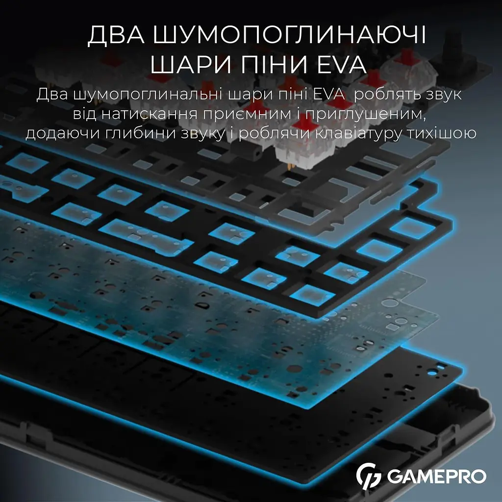 Клавиатура GamePro Asgard Valhalla 65% Compact QLAB Orange Switches (MK210B Pro) - фото 11